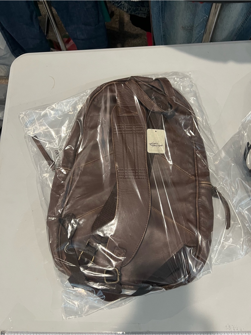 Free People West End Backpack, Brown Leather NWT - Picture 4 of 4